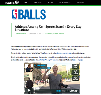 Athletes Among Us featured on Balls