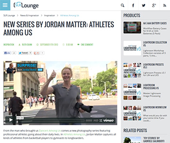 Athletes Among Us featured on SLR Lounge